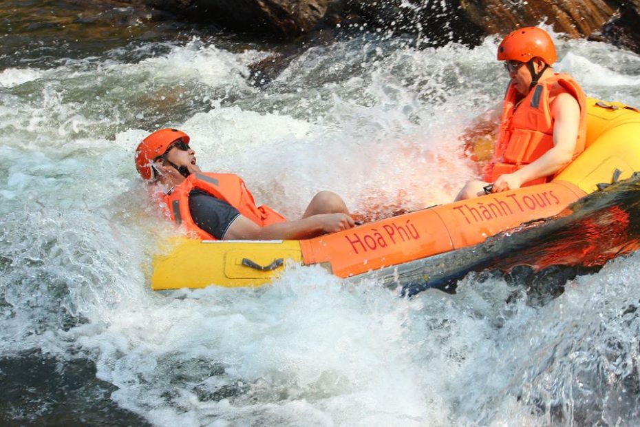 hoa phu thanh waterfall sliding